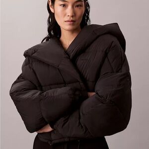 Calvin Klein Women's Black Puffer Wrap